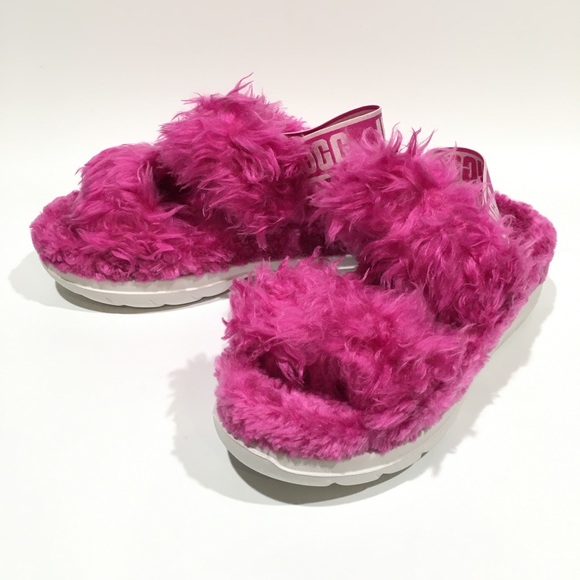 UGG Fluff Sugar Slingback Sandal Slipper -Dragon Fruit Pink -Women’s US 9 -NEW - Picture 3 of 5
